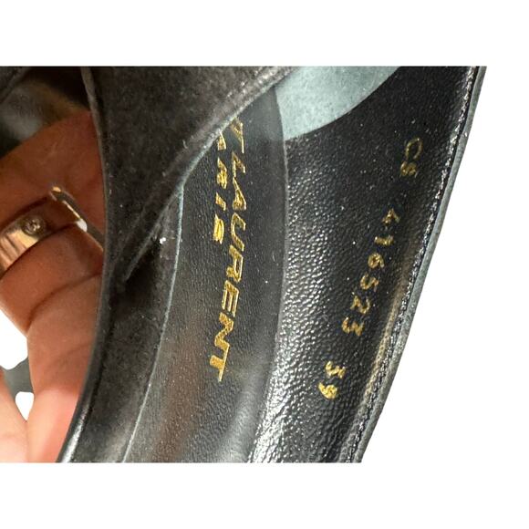 Saint Laurent Black Suede Janis 105 D'Orsay Pumps sz. 39 EU - Picture 7 of 7